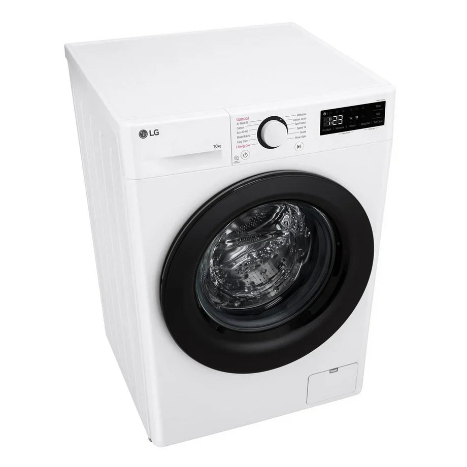 LG F4Y510WBLN1 10kg Steam 1400 Spin Freestanding Front Load Washing Machine White - A Rated